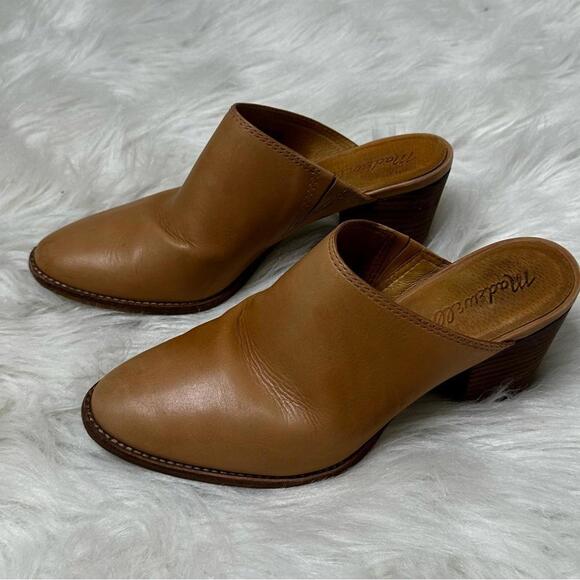 Madewell Brown Leather Slide Mules - 6.5 - Picture 4 of 9